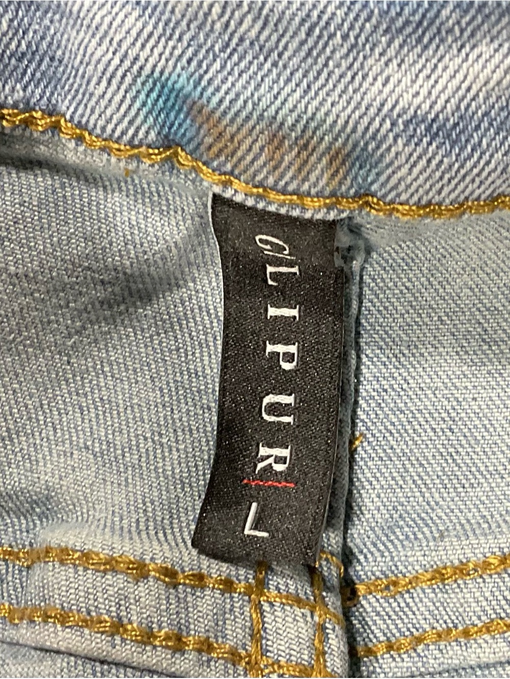 Light Blue High-Rise Flare Jeans with Knee Bow Carpenter Detail - Picture 4 of 11
